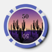 Lila Wüste Pokerchips (Rückseite)