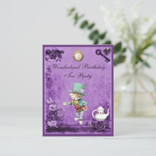 Lila wütendes einladung (Stehend Vorderseite)