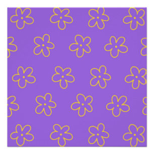 Lila Y2K Frische Wildblume Lebhafte Frühlingskunst Poster