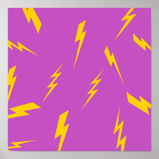 Lila Y2K-Muster Poster (Vorne)