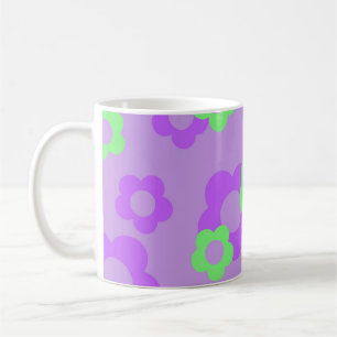 Lila Y2K Wildblume Bold Retro Spring Kitchen Kaffeetasse