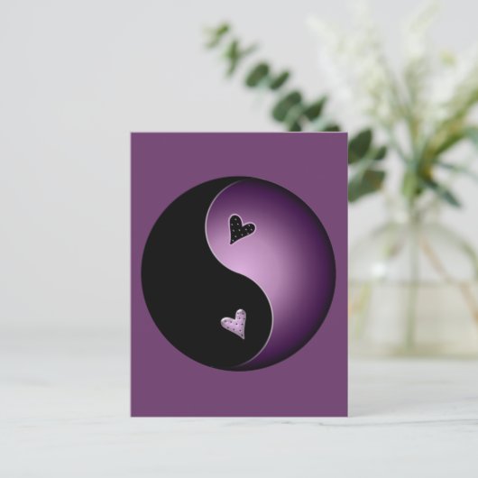 lila Yang Postkarte (Stehend Vorderseite)