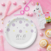 Lila Yellow Confetti Wedding Paper Teller (Party)
