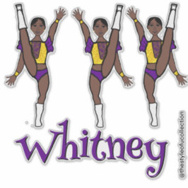 Lila Yellow Majorette Dancer #1 Aufkleber