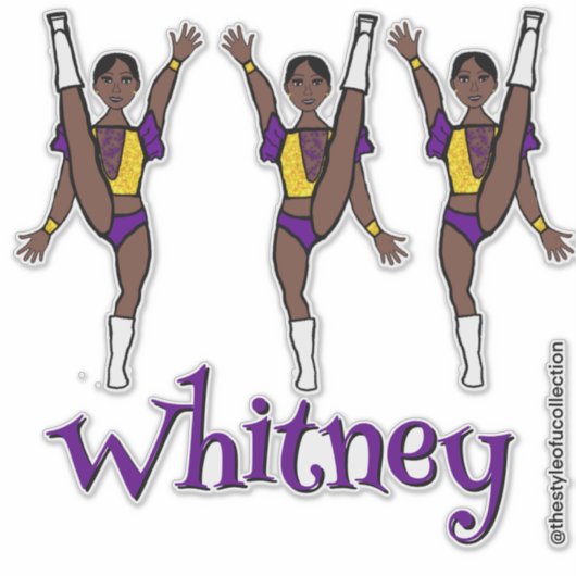 Lila Yellow Majorette Dancer #1 Aufkleber (Vorderseite)