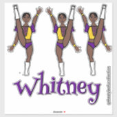 Lila Yellow Majorette Dancer #1 Aufkleber (Blatt)