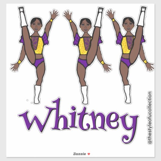 Lila Yellow Majorette Dancer #1 Aufkleber (Blatt)