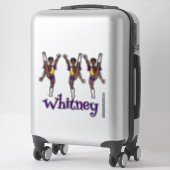 Lila Yellow Majorette Dancer #1 Aufkleber (Koffer)