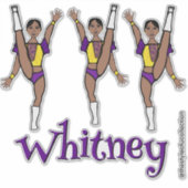 Lila Yellow Majorette Dancer #2 Aufkleber (Vorderseite)