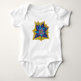 Lila Yellow Mandala Baby Jersey Bodysuit Baby Strampler