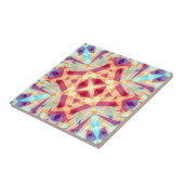 Lila Yellow Turquoise Red Geometric Marokkanischer Fliese (Seite)