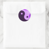 Lila Yin Yang-Aufkleber Runder Aufkleber (Tasche)