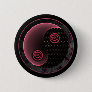 Lila Yin Yang Button