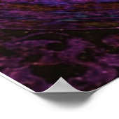 Lila Yin Yang mit Baum des Lebens Poster (Ecke)