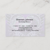 Lila Yin Yang mit Mandala Herz Visitenkarte (Rückseite)