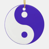 Lila Yin & Yang-Ornament Keramik Ornament (Vorne)