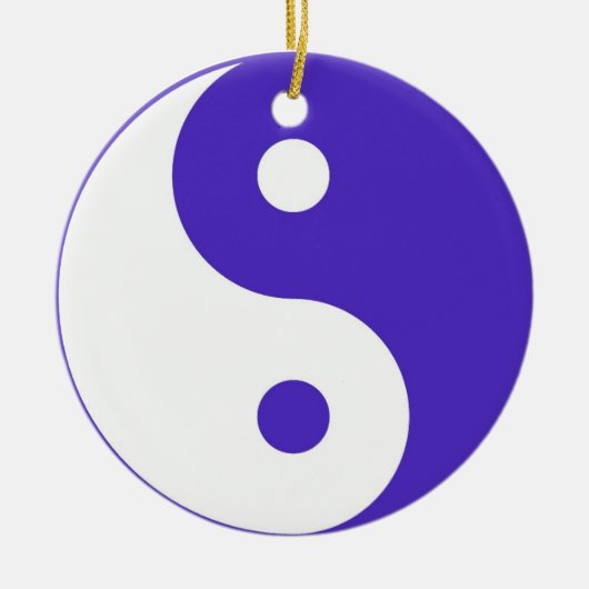 Lila Yin & Yang-Ornament Keramik Ornament (Vorne)