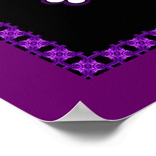 Lila Yin Yang Poster (Ecke)