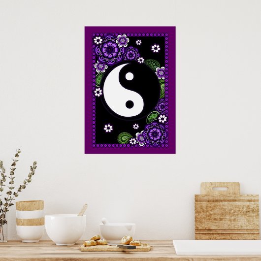 Lila Yin Yang Poster (Küche)