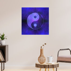 Lila Yin Yang Poster