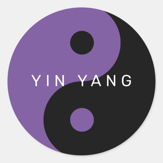 Lila Yin Yang-Symbol für kundenspezifische Aufkleb Runder Aufkleber (Vorderseite)