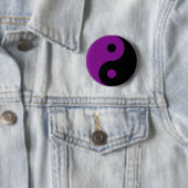 Lila Yin Yang Symbol-Knopf Button (Beispiel)