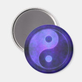 Lila Yin Yang Symbol Magnet (Vorderseite/Rückseite)