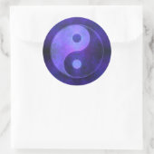 Lila Yin Yang Symbol Runder Aufkleber (Tasche)