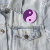 Lila Yin Yang Taoist-Symbol Button (Beispiel)