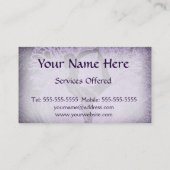 Lila Yoga-Baum-Geschäfts-Karte Visitenkarte (Rückseite)