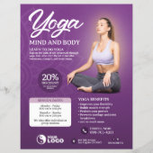 Lila Yoga-Flyer Flyer (Vorne)