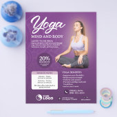 Lila Yoga-Flyer Flyer (Einzeln)