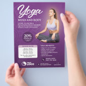 Lila Yoga-Flyer Flyer (Hand)