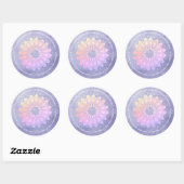Lila Yoga Instructor Rose Gold Mandala Runder Aufkleber (Blatt)