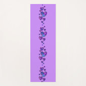 Lila Yoga Mat mit Peacock Pattern Herz Yogamatte (Vorderseite)