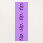 Lila Yoga Mat mit Peacock Pattern Herz Yogamatte (Rückseite)