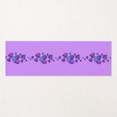 Lila Yoga Mat mit Peacock Pattern Herz Yogamatte (Vorderseite (Horizontal))