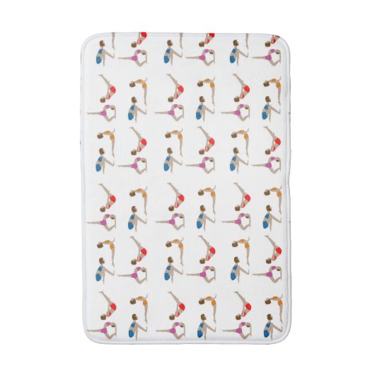 Lila Yoga Posen Bathmat Badematte (Vorderseite Vertikal)