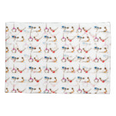 Lila Yoga-Posen Pillowcases Kissenbezug (Rückseite-Links)