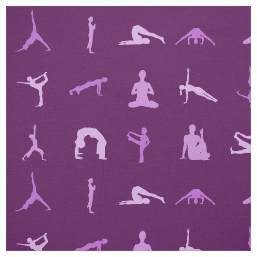 Lila Yoga-Posen Stoff (Muster)