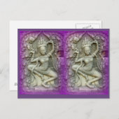 lila Yoginis Postkarte (Vorne/Hinten)