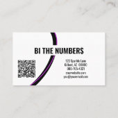 Lila Zahlen auf dem QR-Code für das benutzerdefini Visitenkarte (Rückseite)