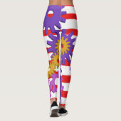 Lila Zahnradgetriebe, Rot und Weiß Leggings (Rückseite)
