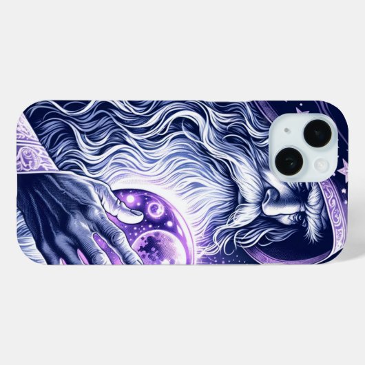Lila Zauberer für Kristallkugel im Himmelsraum Case-Mate iPhone Hülle (Rückseite (Horizontal))
