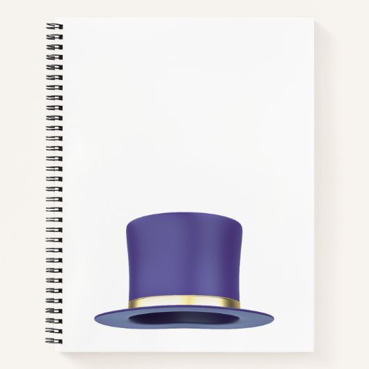 Lila Zauberhut Notizblock (Vorderseite)