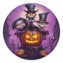 Lila Zauberpagan-Monster niedlich Halloween