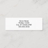 Lila Zauberstars Mini Visitenkarte (Rückseite)