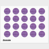 Lila Zebra Abstrakt Runder Aufkleber (Blatt)