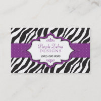 Lila Zebra-Band-Geschäfts-Karte