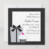 Lila Zebra Cake Cupcake Geburtstagsparty Einladung (Rückseite)